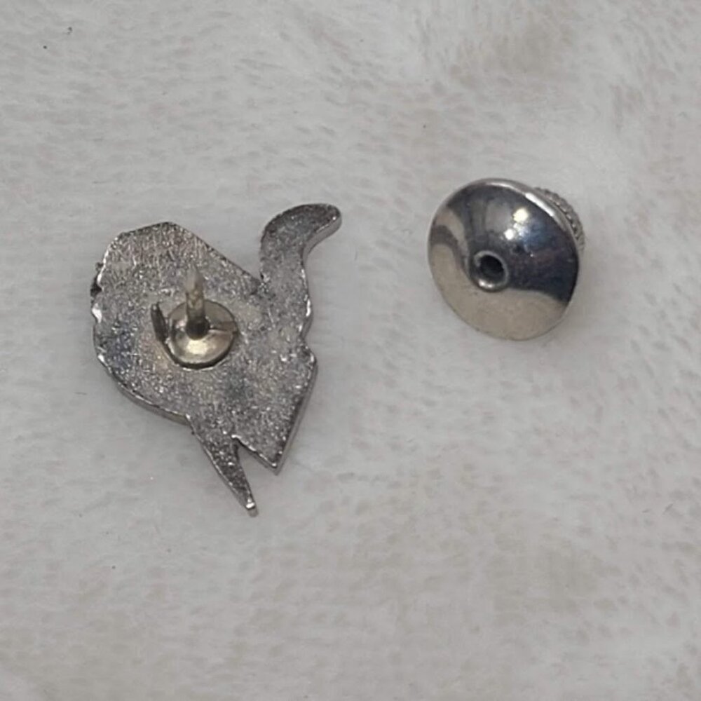 Hand Glove Thumbs Up Lapel Pin Silver Tone Metal - Picture 5 of 6